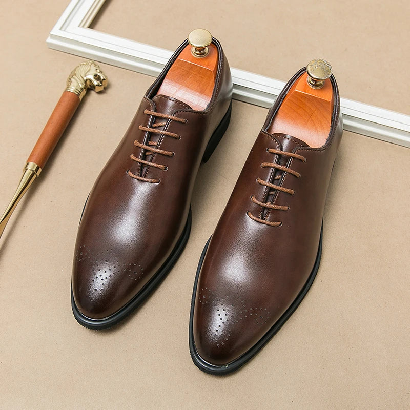 Derby Homme Cuir Bout Pointu — Chaussures Business & Casual, Respirantes, Semelle Massage | CLEVI Paris
