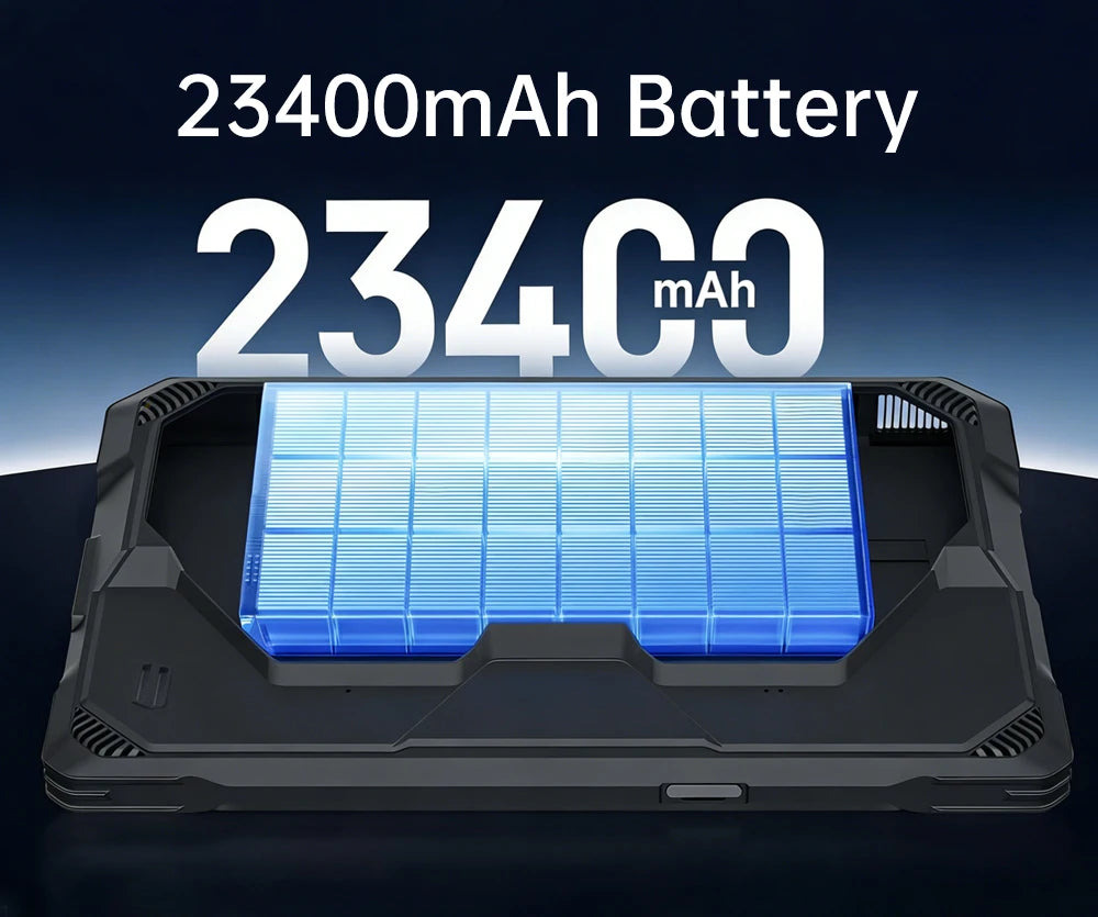 Tablette Ruggedée 8849 Tank Pad Ultra – Projecteur 260 Lumens, 5G, 32Go RAM, 512Go, Android 15 – CLEVI Paris
