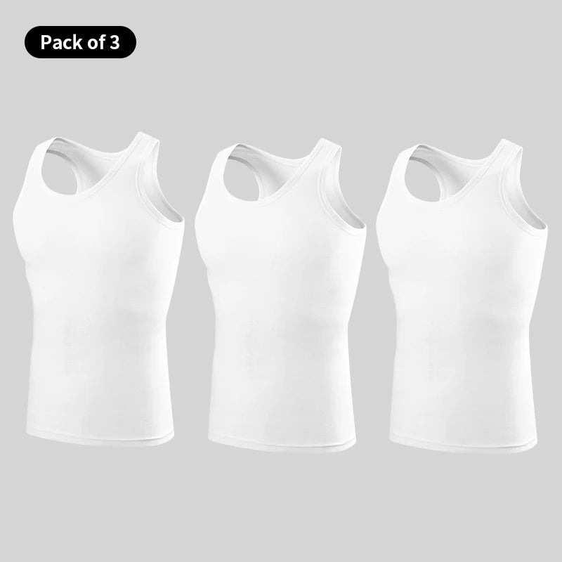 Débardeur Homme 100% Coton Slim Fit – Sport & Fitness, Sans Manches, Lot 1/3/5 Pièces