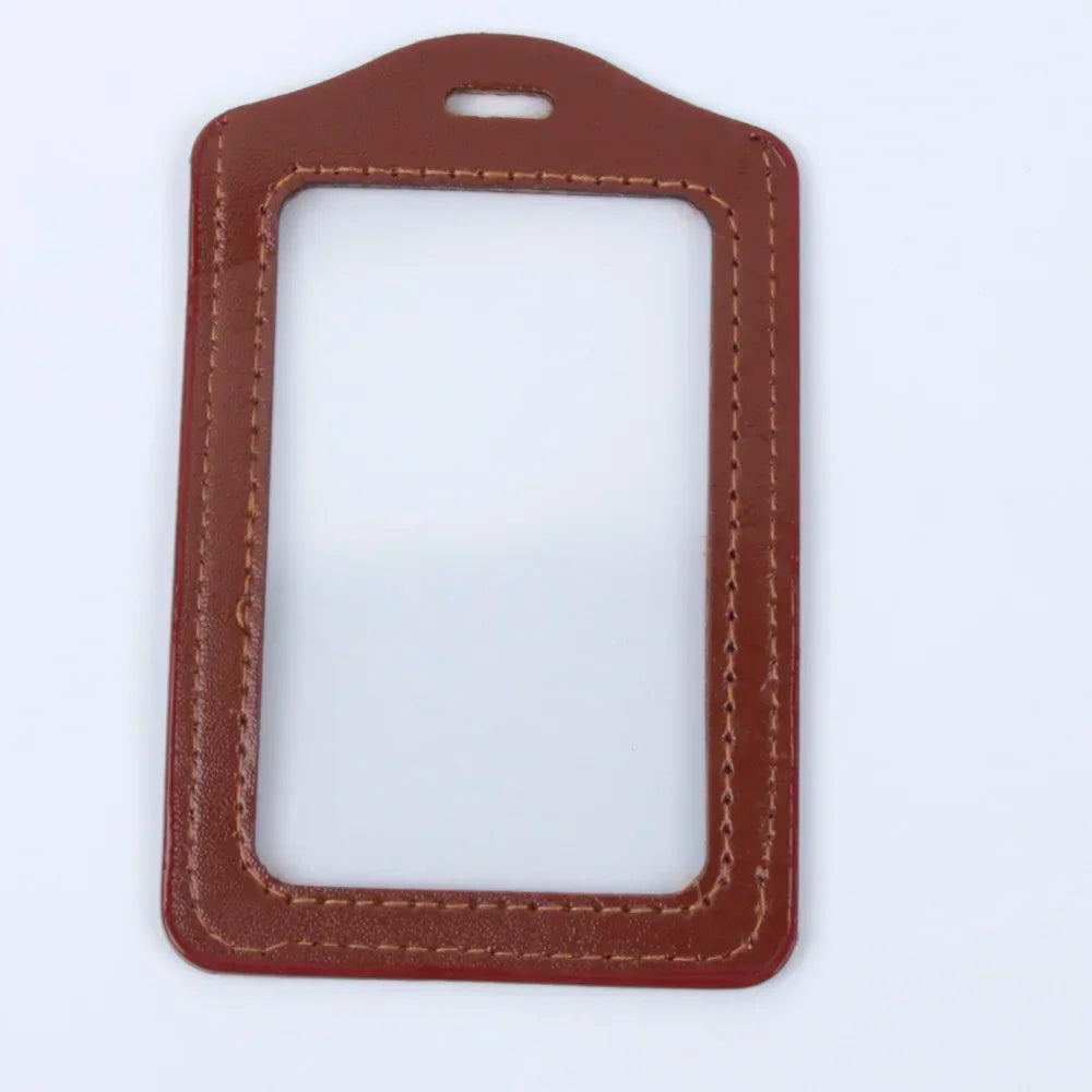 Porte-Carte Badge PU Transparent | Bordure Colorée, Trou Lanière, Style Business, 7 Coloris – CLEVI Paris