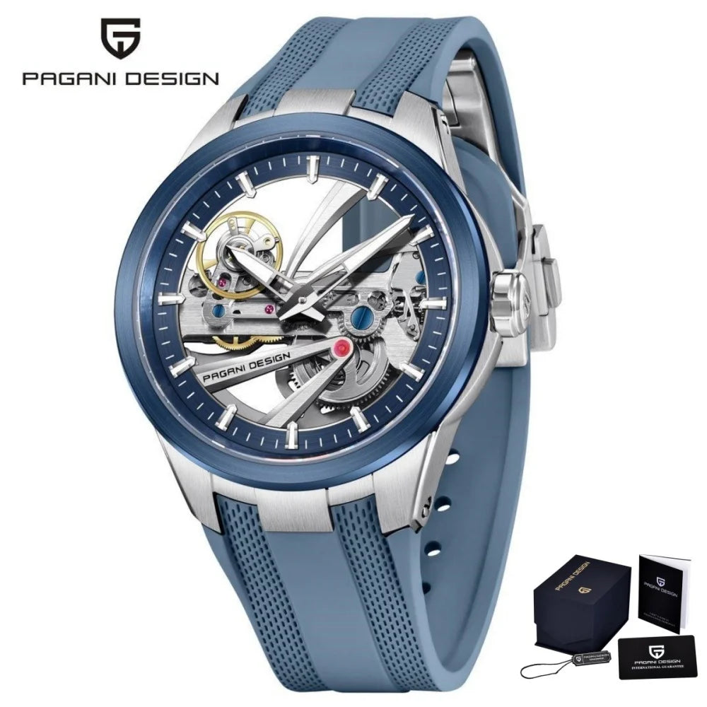 Montre Homme Automatique Squelette Caoutchouc Pagani Design PD-YS030 – CLEVI Paris