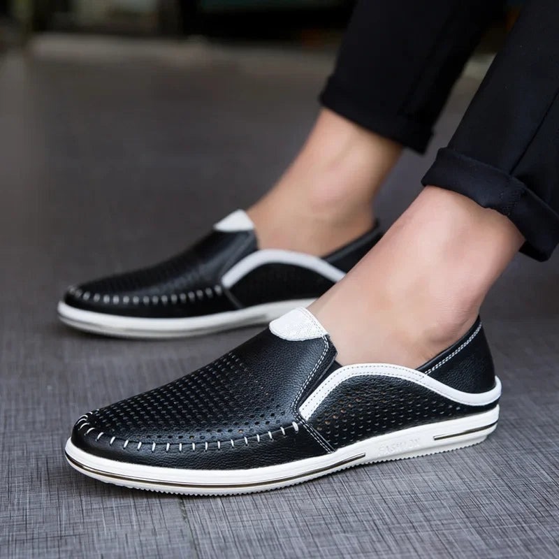 Chaussures Business Casual Homme Ajourées — Style Anglais, Slip-On | CLEVI Paris