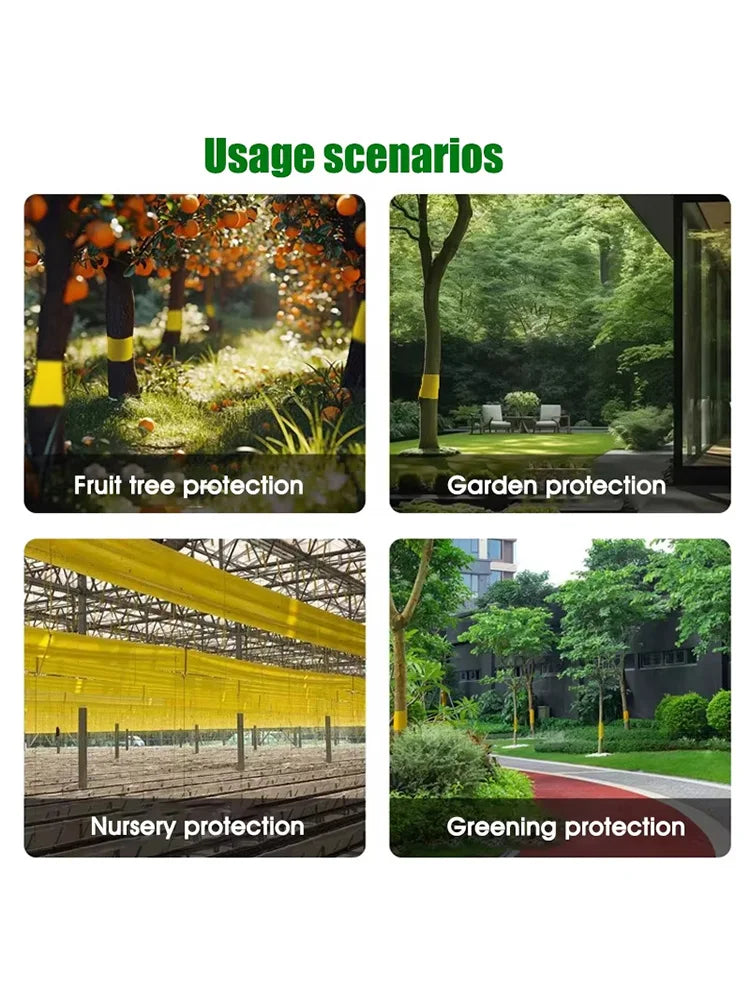 Ruban Piège Anti-Insectes Double Face – Fourmis, Mites, Insectes – Jardin Extérieur