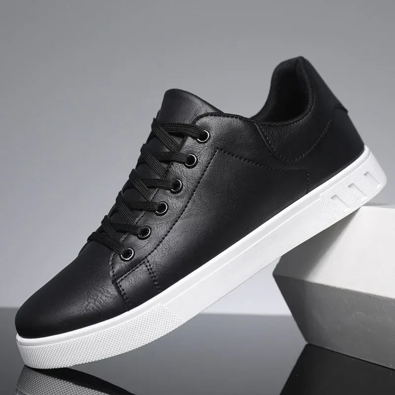 Mocassin Casual Homme Style Britannique – Cuir Synthétique, Lacets