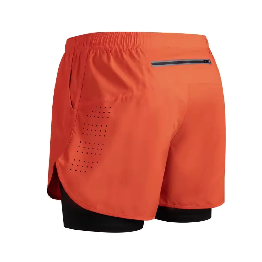 Short Homme 2-en-1 Double Couche Séchage Rapide Sport Running – CLEVI Paris