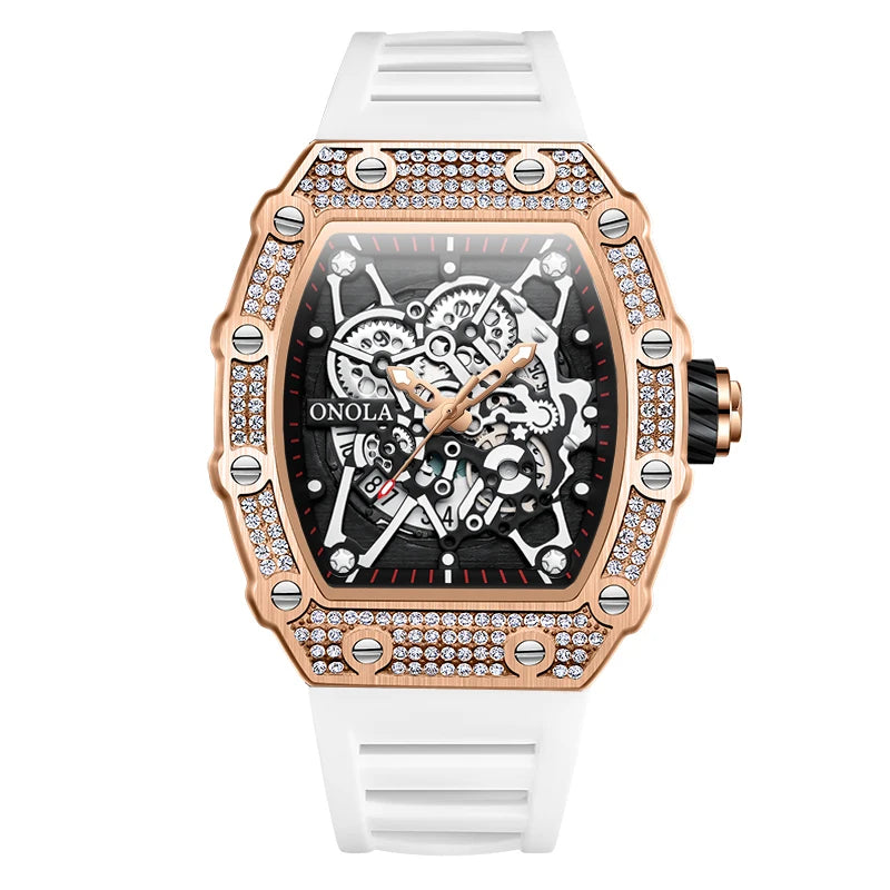 ONOLA ON3827D – Montre Quartz Homme | Sport & Business, Bracelet Silicone, Étanche 3 Bar