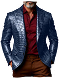 Blazer homme effet croco simple boutonnage – CLEVI Paris