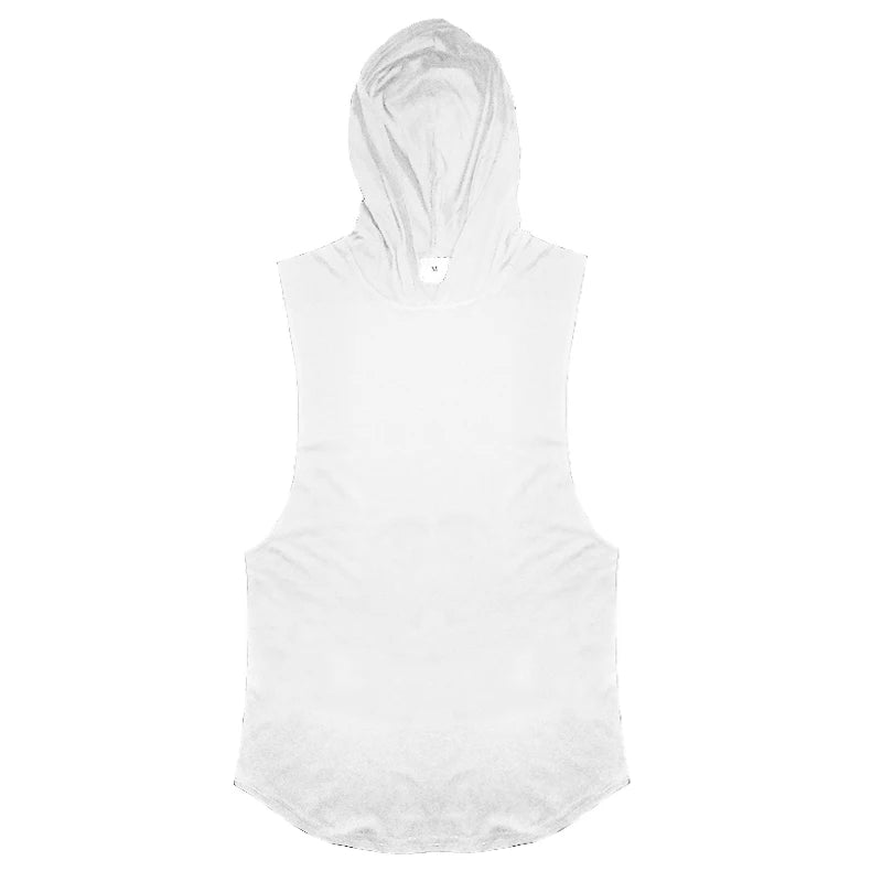 Débardeur à Capuche Homme – Coton | Sans Manches | Fitness & Running