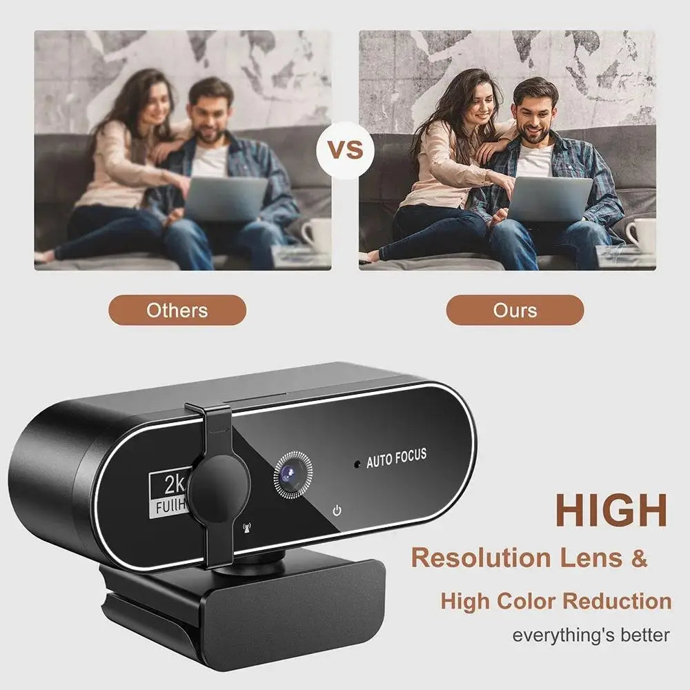 Webcam EOENKK 4K Autofocus – Micro Intégré, Fill-in Optionnel, USB Plug-and-Play, PC & Laptop, Streaming & Visio – CLEVI Paris
