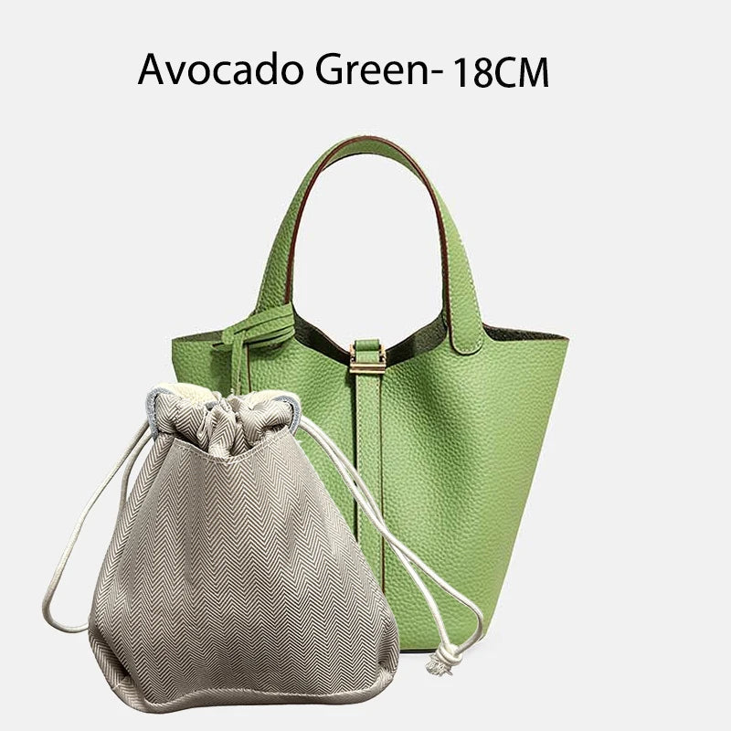 Sac Seau Femme Cuir Véritable Vache 2 Tailles 50+ Coloris Quincaillerie Argentée ou Dorée – CLEVI Paris