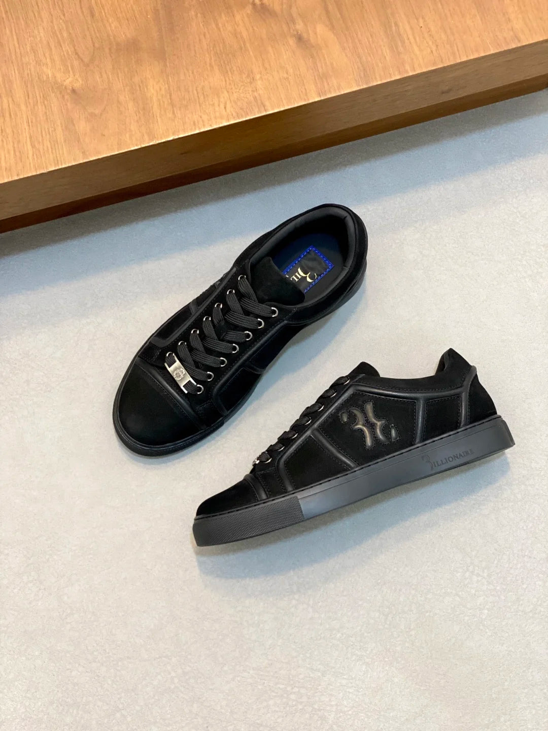 Sneakers Homme Cuir Véritable Brodées Zip Casual Gentleman EU 38-44 – CLEVI Paris