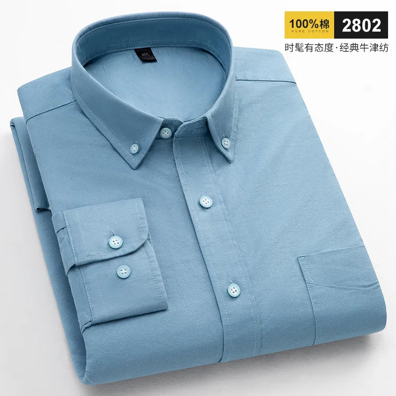 Chemise Oxford Homme Casual Manches Longues – CLEVI Paris