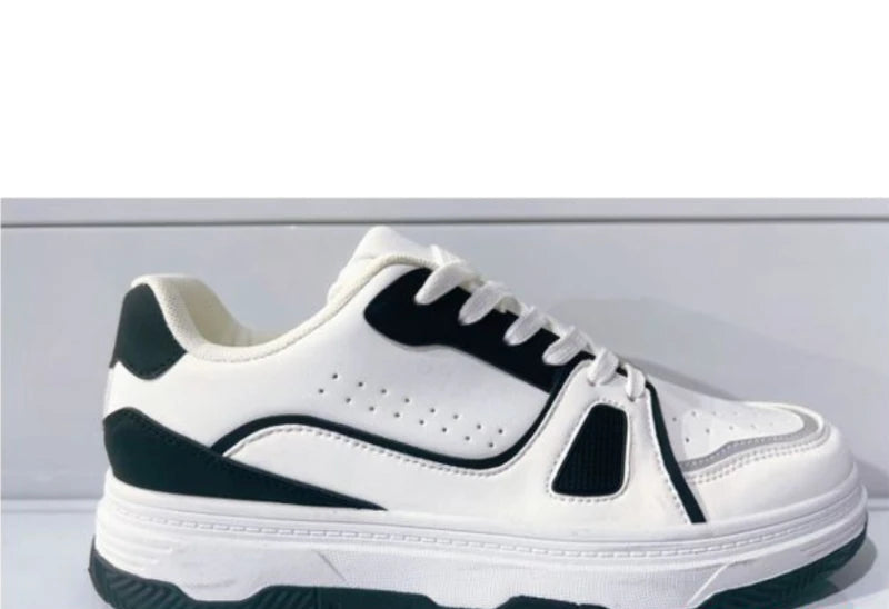 Sneakers Skate Cuir Color Block Homme Semelle Plateforme – CLEVI Paris