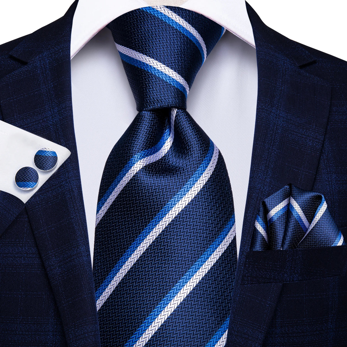 Ensemble cravate homme rayée – CLEVI Paris