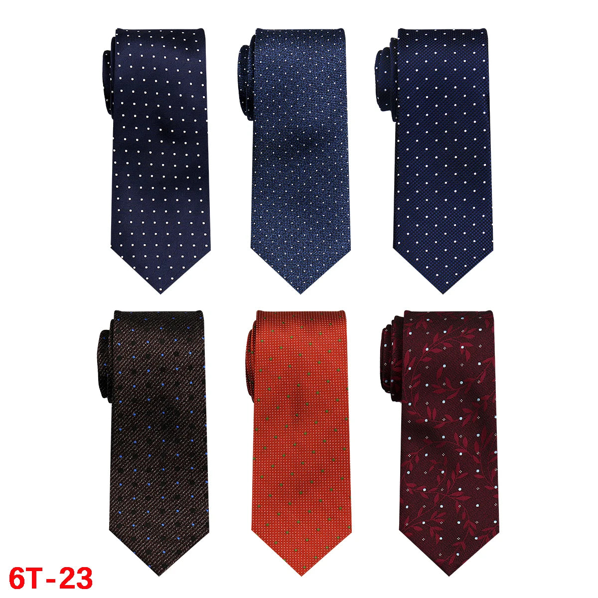 Lot de 6 cravates homme jacquard – CLEVI Paris
