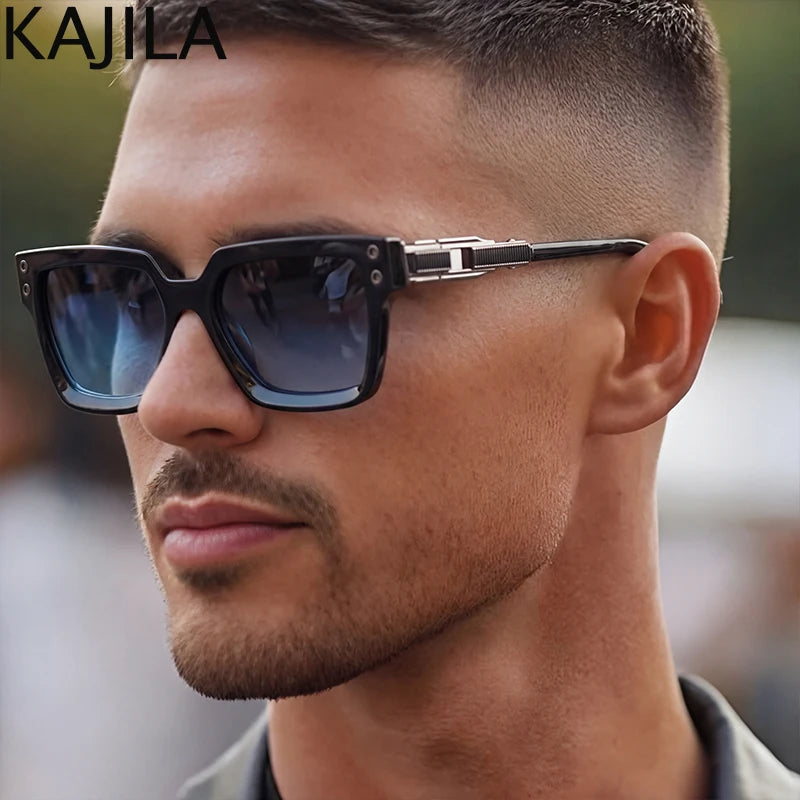 Lunettes de Soleil Carrées Punk Polarisées Monture Alliage UV400 Homme 14 Coloris – CLEVI Paris