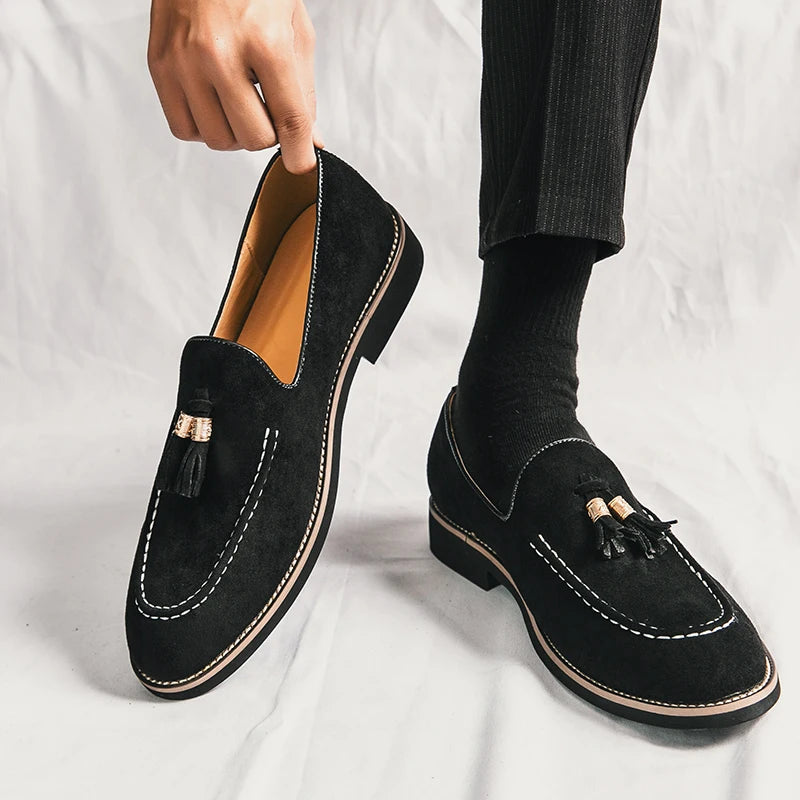 Mocassin Homme Daim Glands Slip-On | Semelle Massage 4 Coloris