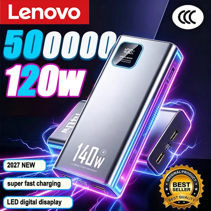 Batterie Externe Lenovo 140W CCC Écran LED 50-200000mAh – CLEVI Paris