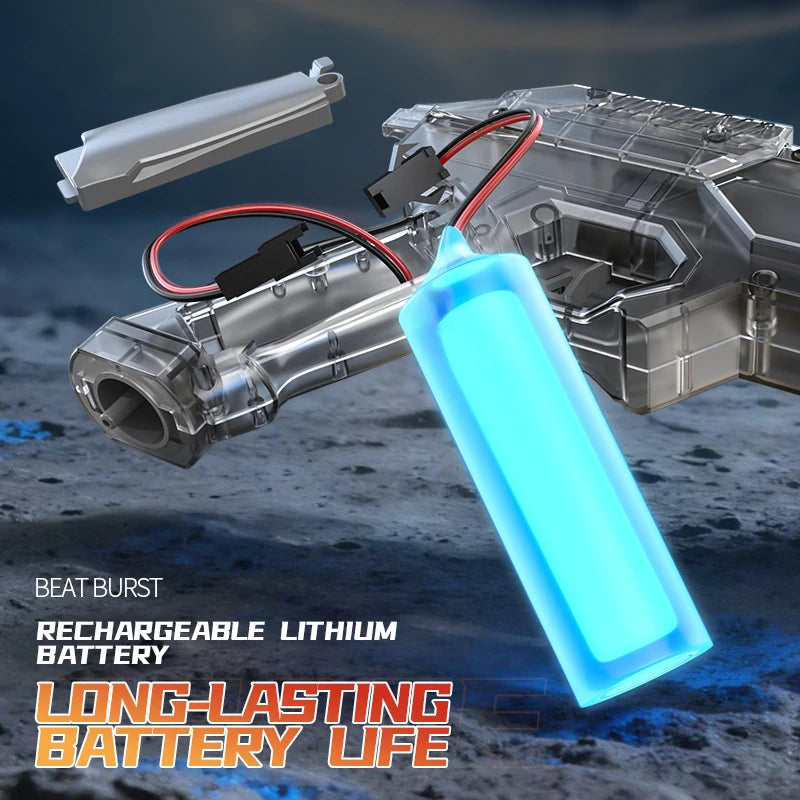 Pistolet à Eau Électrique Puissant – Rechargeable, Aspiration Auto, Adultes & Enfants – CLEVI Paris