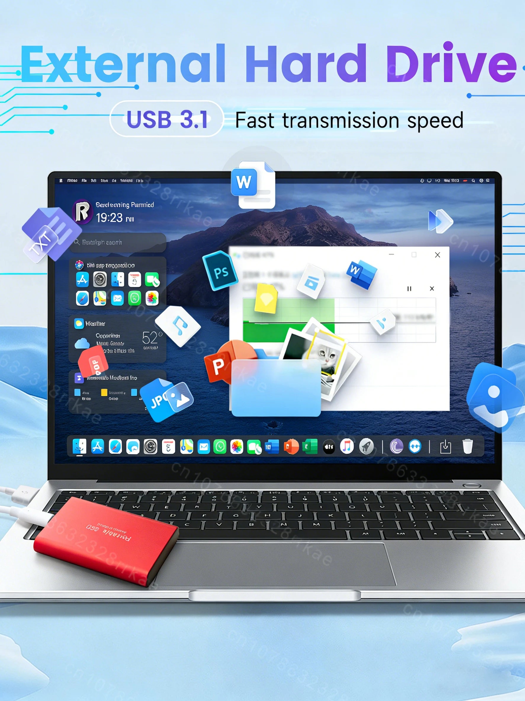 Disque Dur Externe SSD Portable USB 3.1 Type-C – 1 à 512 TB – CLEVI Paris
