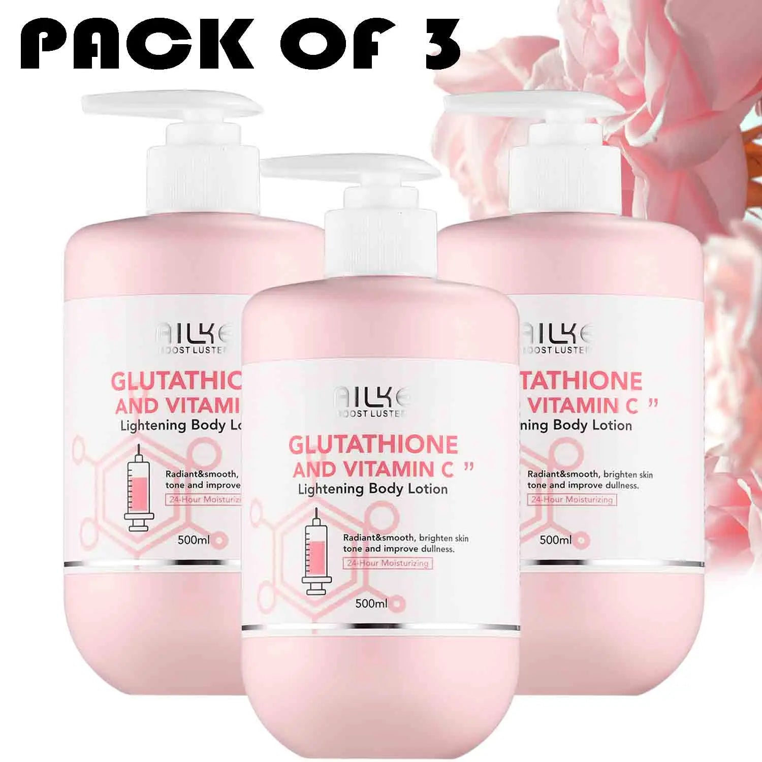 Gamme Éclat AILKE Glutathion & Vitamine C | Crème Corps, Lotion, Sérum & Savon Éclaircissant – CLEVI Paris
