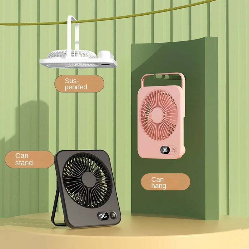 Ventilateur de bureau rechargeable 5 vitesses – CLEVI Paris