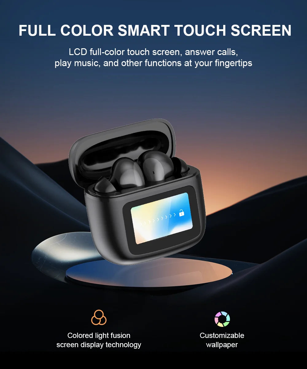 Beatfade S20 Pro Écouteurs TWS ANC Écran Tactile Bluetooth 5.3 58h HiFi – CLEVI Paris