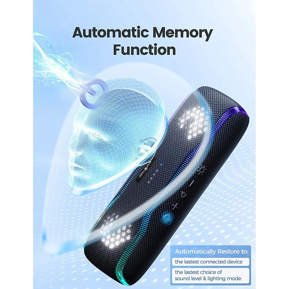WISETIGER F10C Enceinte Bluetooth 25W IPX7 LED Sync 24h Outdoor – CLEVI Paris