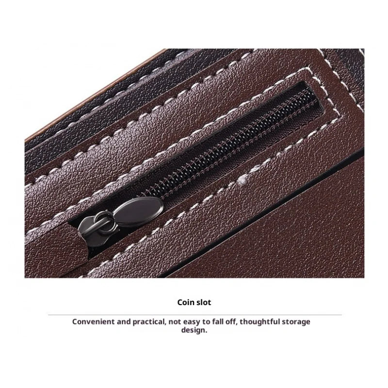 Portefeuille Homme Tressé Ultra-Fin Multi-Cartes Cuir PU – CLEVI Paris