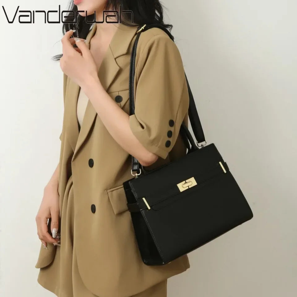Set Sac à Main Femme Luxe – Grand Sac + Pochette | Cuir PU | Épaule & Bandoulière | 10 Coloris