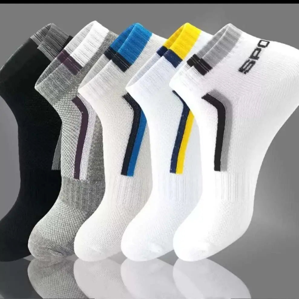Chaussettes Homme Sport | Lot de 5 Paires, Polyester, Tige Basse – CLEVI Paris