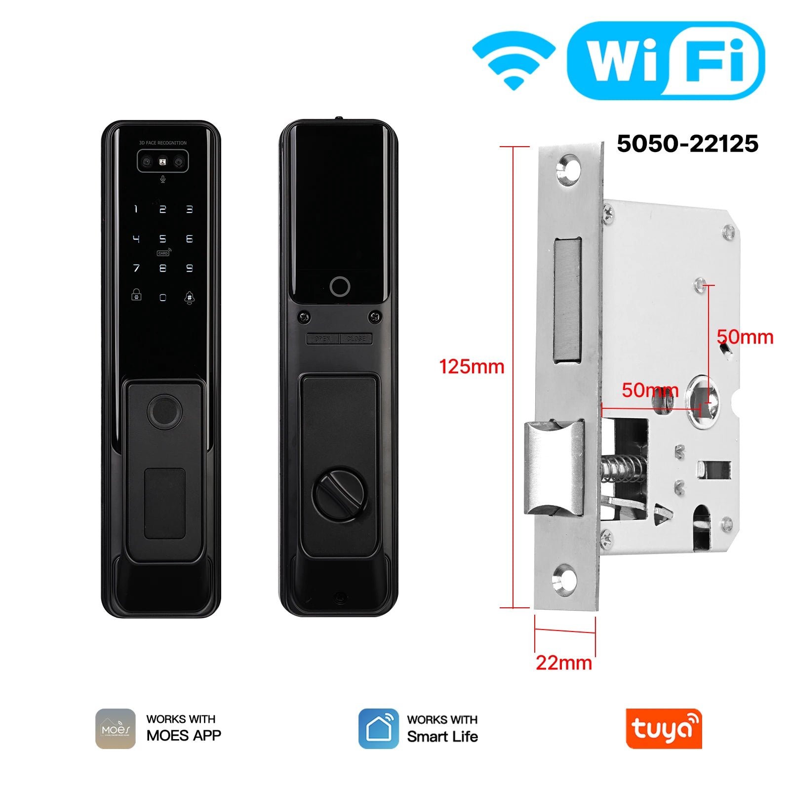 Serrure Connectée MOES Reconnaissance Faciale & Veine Palmaire WiFi Tuya – CLEVI Paris