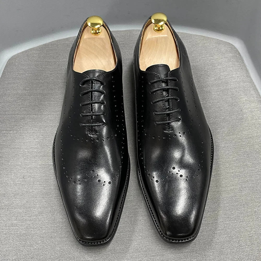 Oxford Brogue Wingtip Cuir Veau Véritable Homme | US 7-12 Bureau Mariage