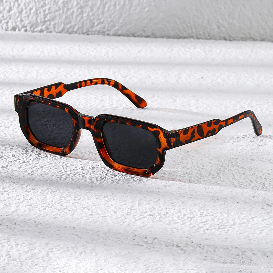 Lunettes de Soleil Rétro Rectangle UV400 – Style Vintage Mixte