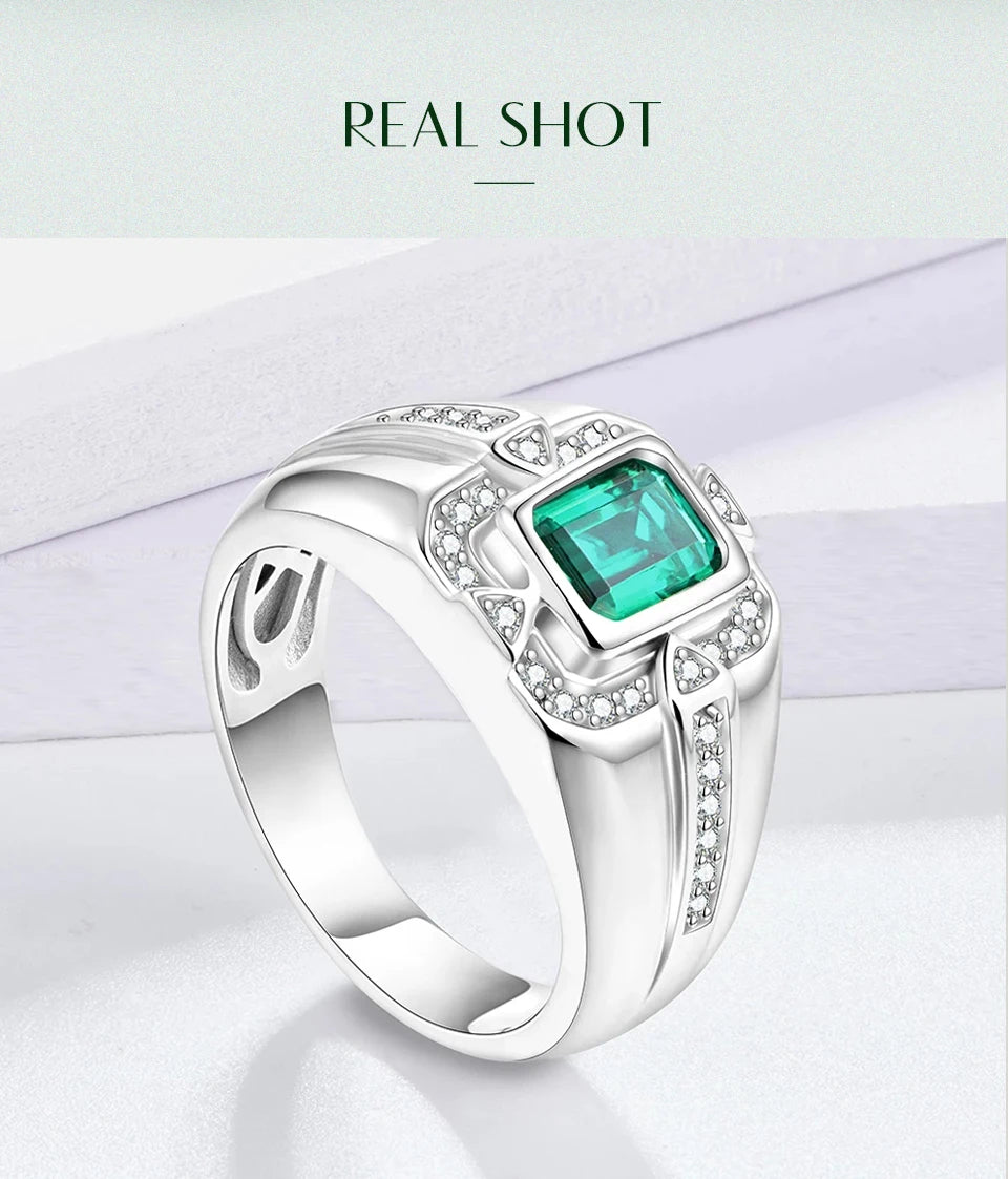 Bague Femme Émeraude Saphir Créé Argent 925 – CLEVI Paris