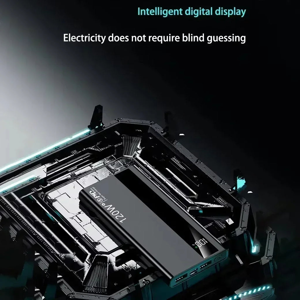 Batterie Externe Lenovo 120W Charge Rapide Bidirectionnelle Certifiée 3C Affichage LED USB-C 245g – CLEVI Paris