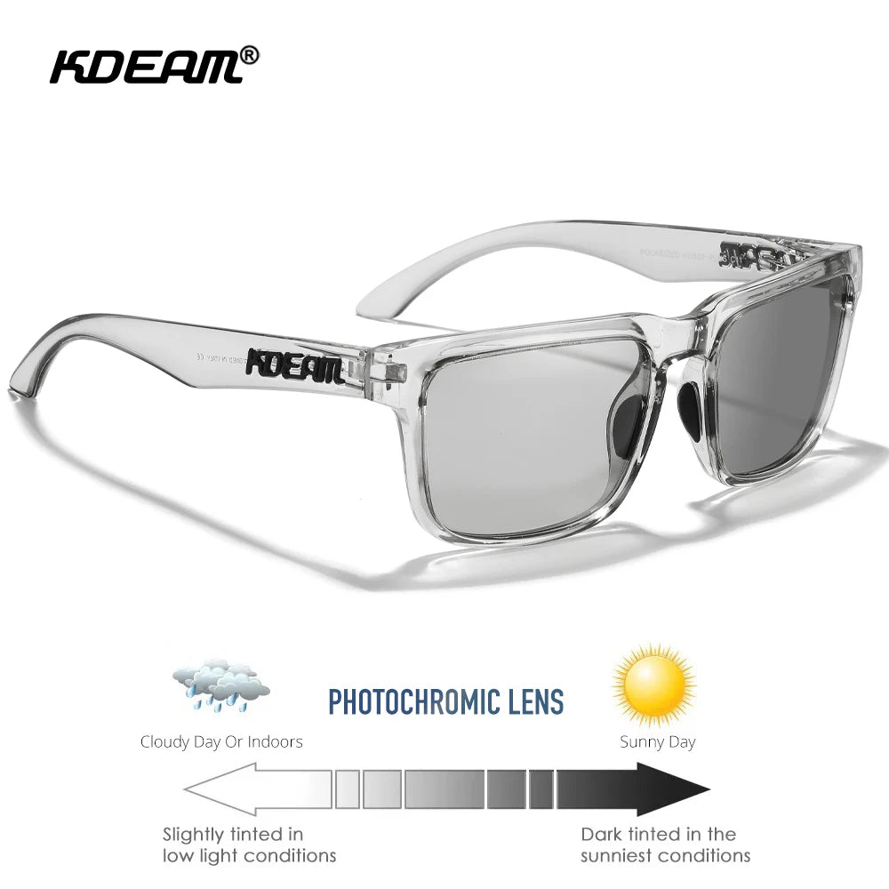 Lunettes de Soleil Polarisées Oversize Homme Femme – Verres Photochromiques Anti-Reflets UV400 – CLEVI Paris