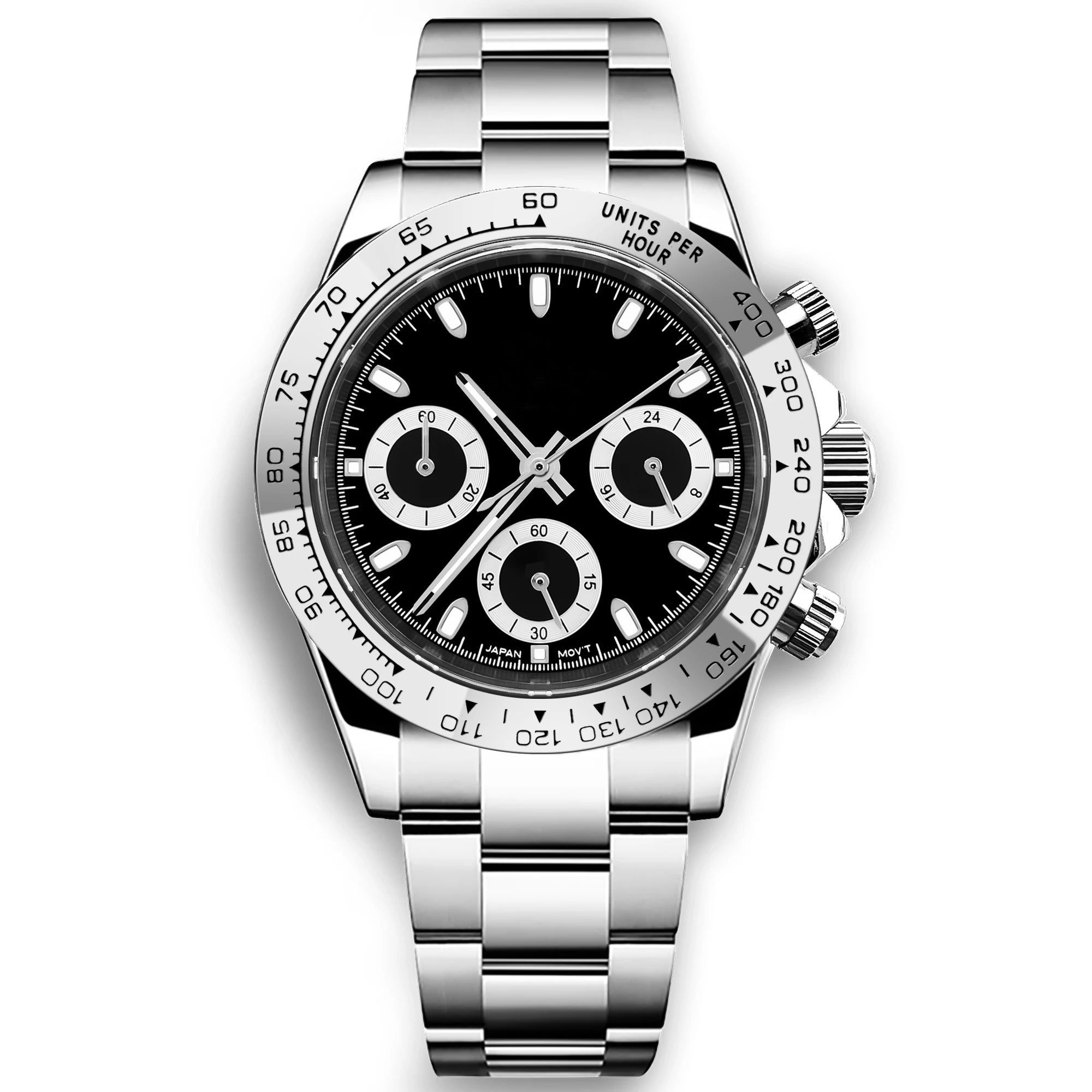 Montre Chronographe Homme Corgeut 39MM Quartz Seiko VK63 Acier Saphir Étanche 50M – CLEVI Paris