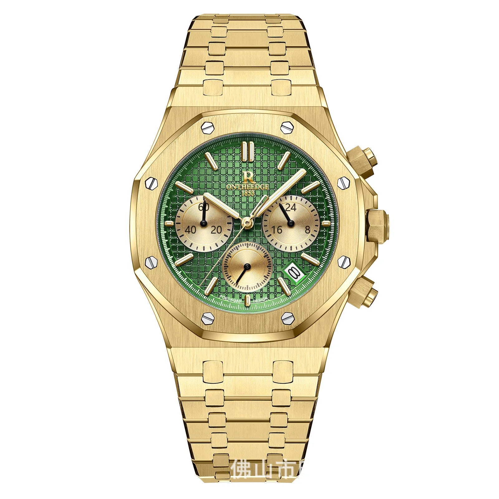 ONTHEEDGE RZY126 – Montre Quartz Homme | Chronographe, Mouvement Japonais MIYOTA, Bracelet Acier