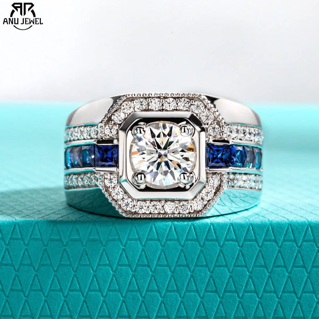 Bague Femme AnuJewel MS-RMO-122 – Moissanite 1ct Couleur D, Argent 925 Plaqué Or 18K, Sertissage Griffe, Tailles 8-12 – CLEVI Paris