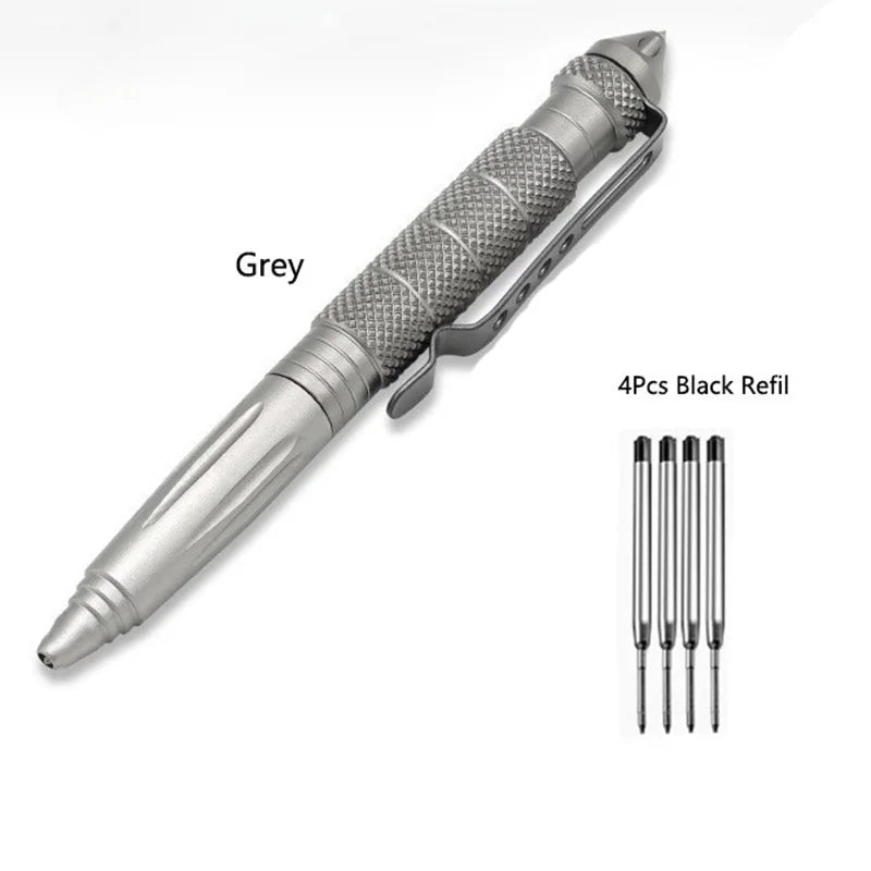 Stylo Tactique B2 Tête en Acier Tungstène — Brise-Vitre, Survie & Défense, 15cm | CLEVI Paris