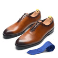 Richelieu Homme Whole-Cut Oxford – Cuir Véritable, Fait Main, Bout Uni – CLEVI Paris