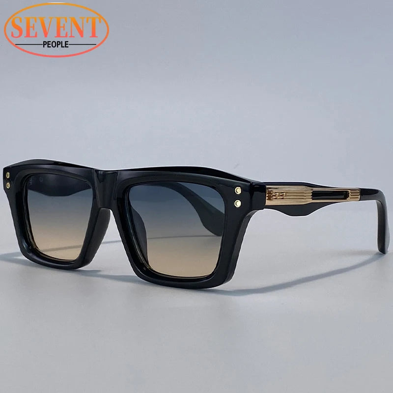 Lunettes de Soleil Steampunk Carrées Homme | UV400 Verres Dégradés & Polarisés | Conduite Vintage – CLEVI Paris