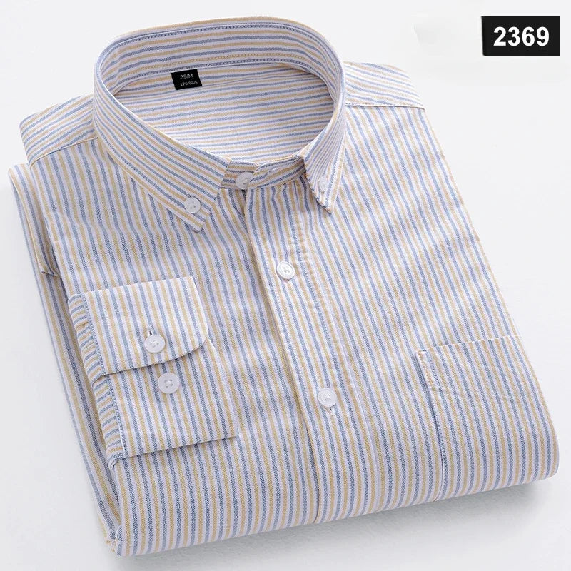 Chemise Oxford Homme Casual Manches Longues – CLEVI Paris