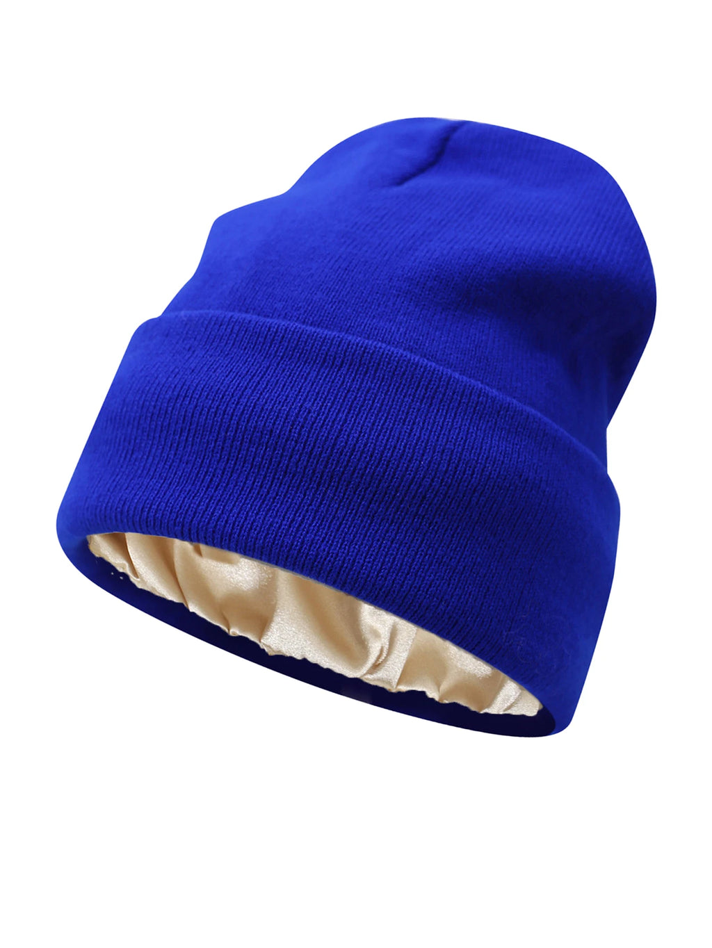 Bonnet Tricoté Doublé Satin Unisexe — CLEVI Paris