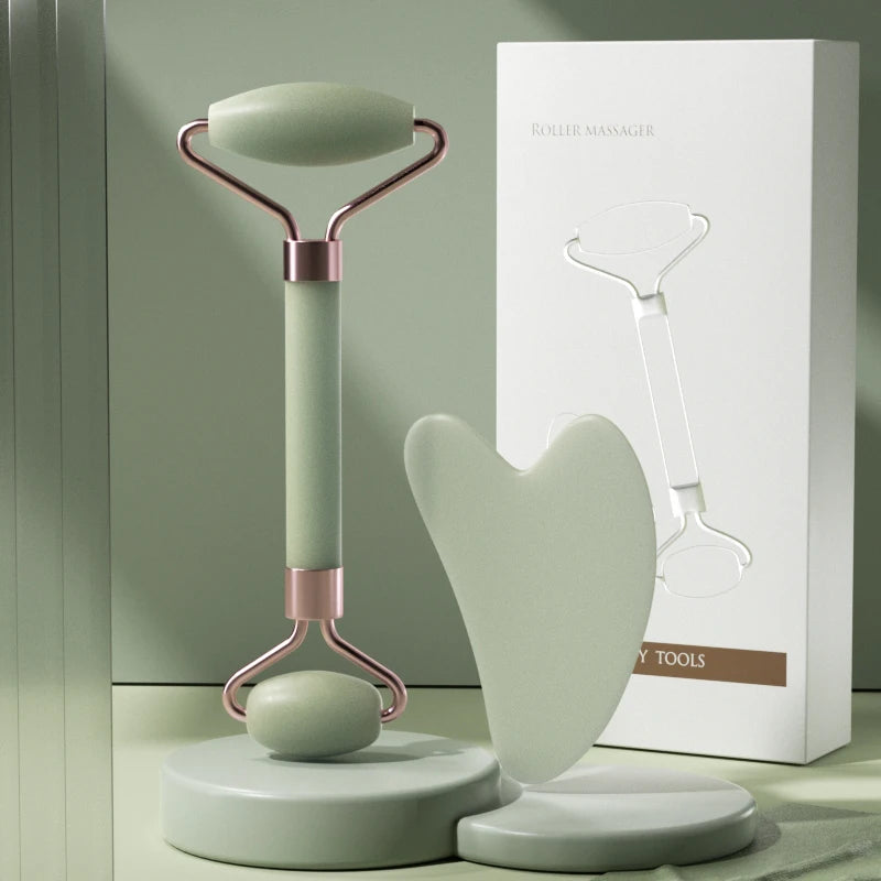 Rouleau Massage Facial en Résine — Visage, Cou & Yeux, Gua Sha Roller, Multi-Coloris | CLEVI Paris