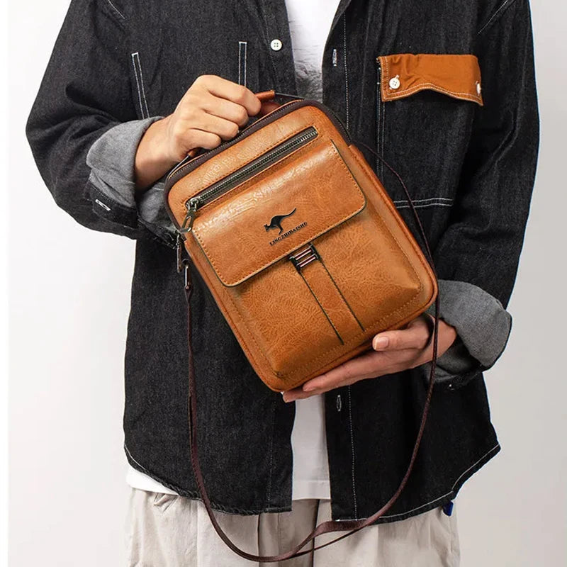 Besace Messenger PU Imperméable Multi-Poches Business Voyage – CLEVI Paris