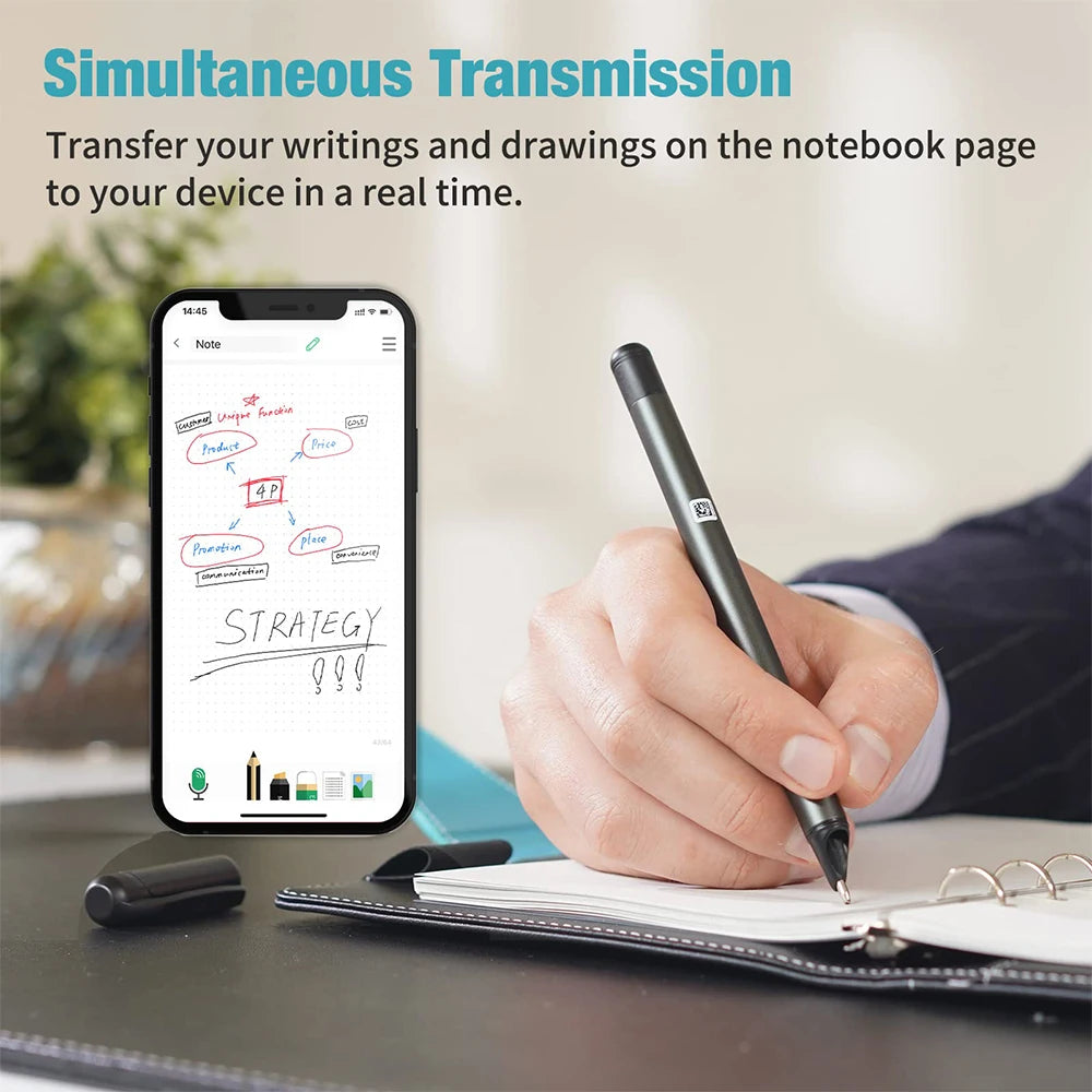 NEWYES SyncPen3 – Stylo Numérique Intelligent + Carnet Connecté & Tablette LCD – OCR Bluetooth