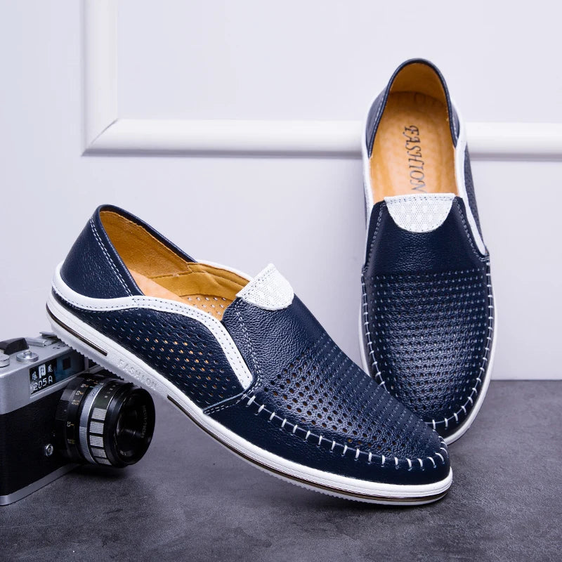 Mocassins Homme Cuir Véritable Respirants – CLEVI Paris
