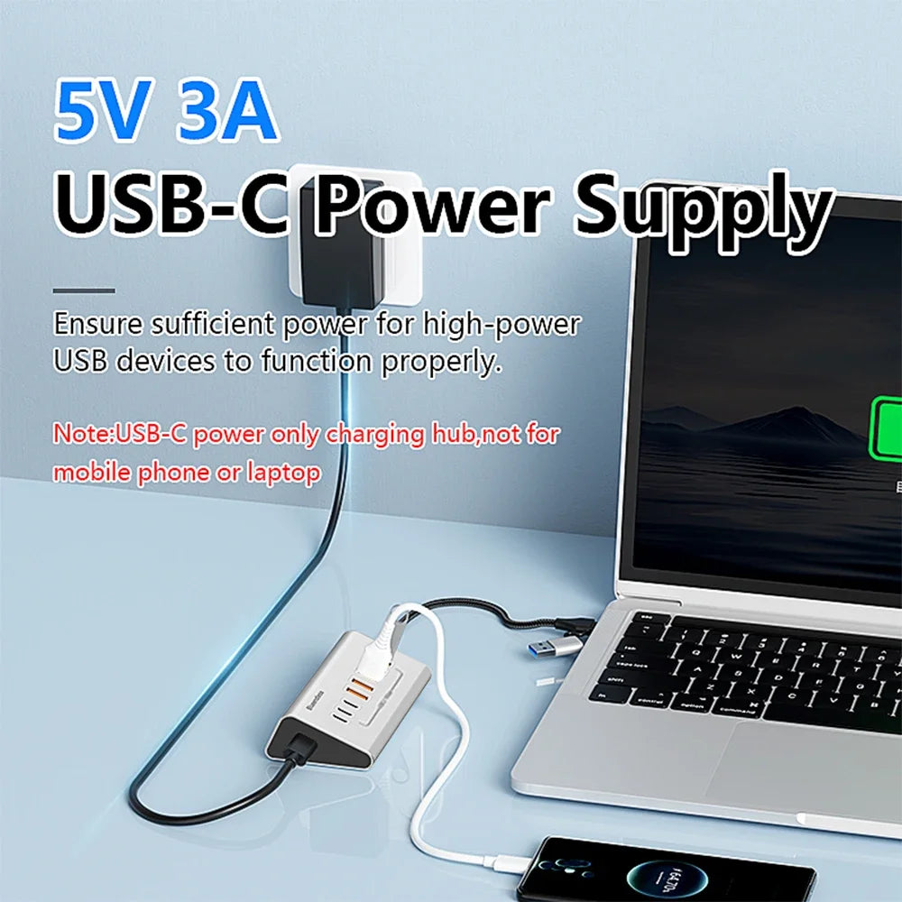 Hub USB 7-en-1 Kebidumei USB 3.0 3.2 Gen2 10Gbps Aluminium PC Laptop – CLEVI Paris